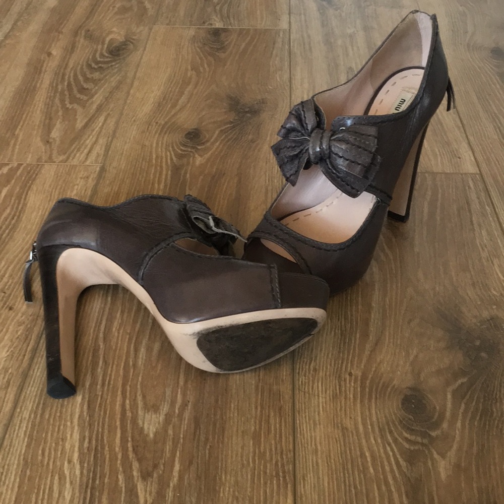 Miu Miu Peep Toe Platform Heel - image 2